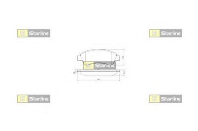 BDS842P STARLINE Комплект тормозных колодок, дисковый тормоз