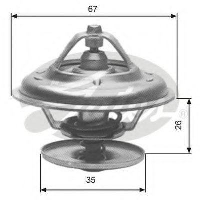 TH11680G1 GATES Термостат, охлаждающая жидкость