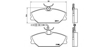 P68014 BREMBO Комплект тормозных колодок, дисковый тормоз