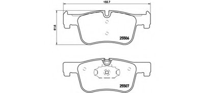 Комплект тормозных колодок, дисковый тормоз BREMBO купить