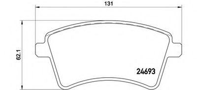 P68044 BREMBO Комплект тормозных колодок, дисковый тормоз