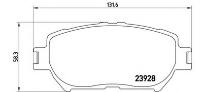 P83062 BREMBO Комплект тормозных колодок, дисковый тормоз