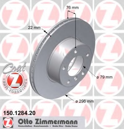 150128420 ZIMMERMANN Тормозной диск