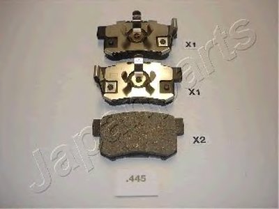 PP445AF JAPANPARTS Комплект тормозных колодок, дисковый тормоз