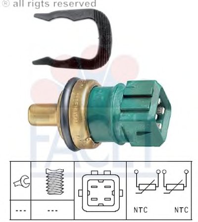 Датчик, температура охлаждающей жидкости; Датчик, температура охлаждающей жидкости; Датчик, температура охлаждающей жидкости FACET купить