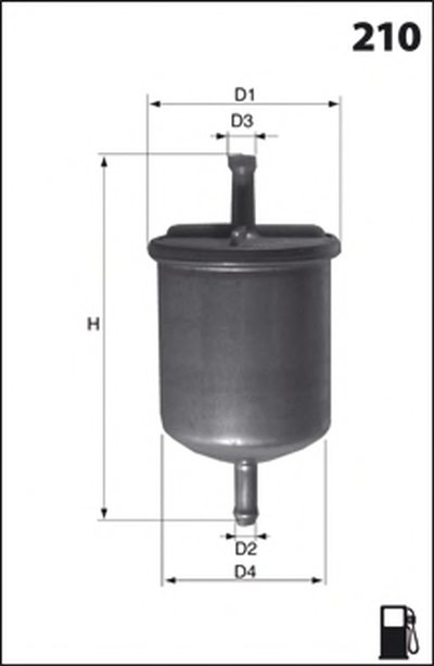 ELE3652 MECAFILTER Топливный фильтр