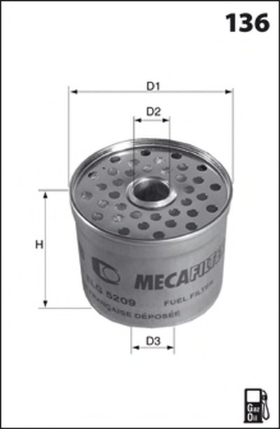 Топливный фильтр MECAFILTER MECAFILTER купить