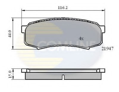 CBP0404 COMLINE Комплект тормозных колодок, дисковый тормоз