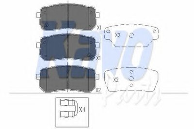 KBP3026 KAVO PARTS Комплект тормозных колодок, дисковый тормоз