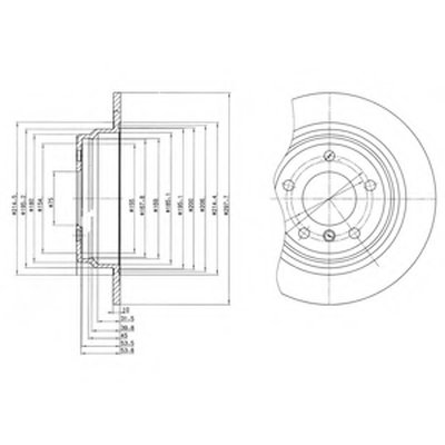 BG3044 DELPHI Тормозной диск