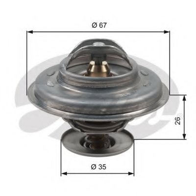 TH11687G1 GATES Термостат, охлаждающая жидкость