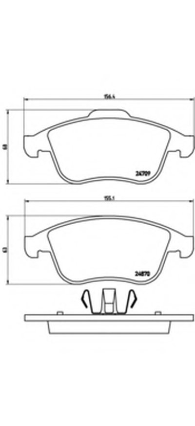 P68045 BREMBO Комплект тормозных колодок, дисковый тормоз