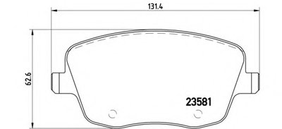 P85057 BREMBO Комплект тормозных колодок, дисковый тормоз