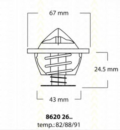 86202682 TRISCAN Термостат, охлаждающая жидкость