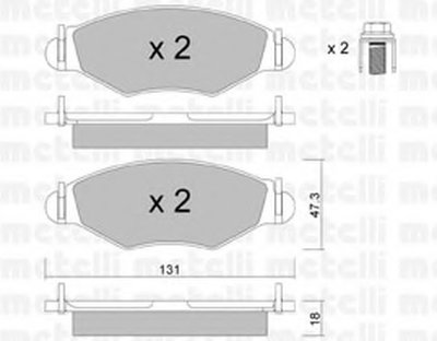 2202540 METELLI Комплект тормозных колодок, дисковый тормоз