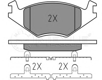 Комплект тормозных колодок, дисковый тормоз MEYLE купить