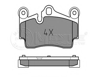 0252369417 MEYLE Комплект тормозных колодок, дисковый тормоз