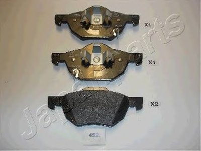 PA452AF JAPANPARTS Комплект тормозных колодок, дисковый тормоз