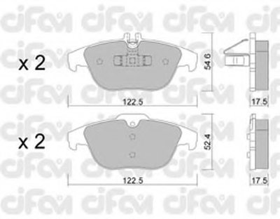 8226660 CIFAM Комплект тормозных колодок, дисковый тормоз