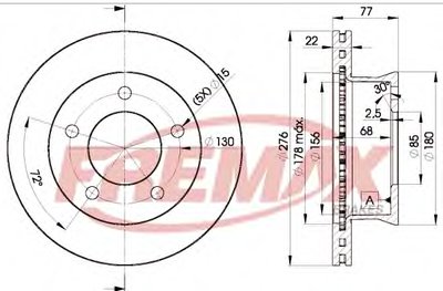 BD0181 FREMAX Тормозной диск