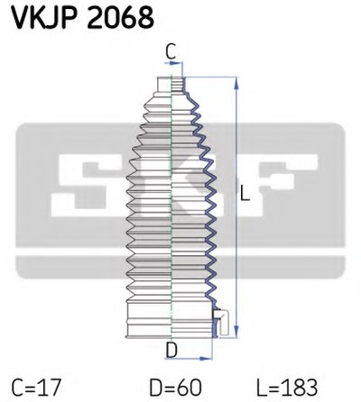 VKJP2068 SKF Комплект пылника, рулевое управление