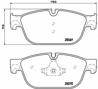 P61115 BREMBO Комплект тормозных колодок, дисковый тормоз