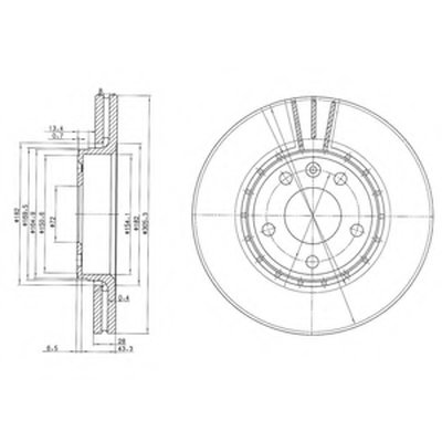 BG3768 DELPHI Тормозной диск