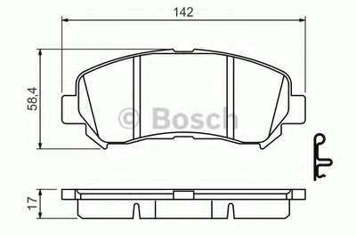 Комплект тормозных колодок, дисковый тормоз BOSCH купить