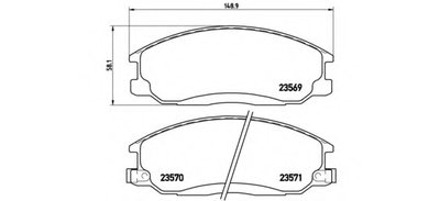 P30013 BREMBO Комплект тормозных колодок, дисковый тормоз