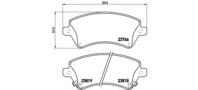 P83064 BREMBO Комплект тормозных колодок, дисковый тормоз