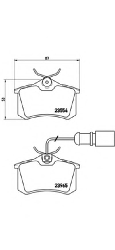 P85058 BREMBO Комплект тормозных колодок, дисковый тормоз