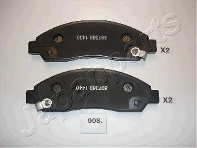 PA908AF JAPANPARTS Комплект тормозных колодок, дисковый тормоз