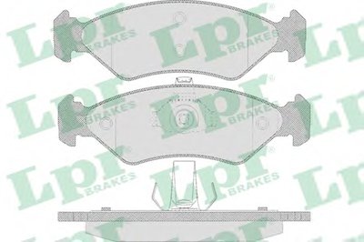 05P655 LPR Комплект тормозных колодок, дисковый тормоз