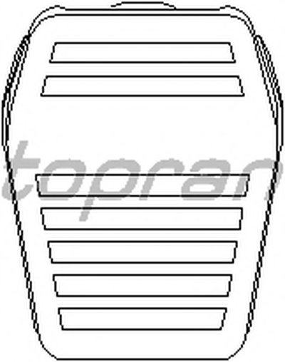 Педальные накладка, педаль тормоз TOPRAN купить