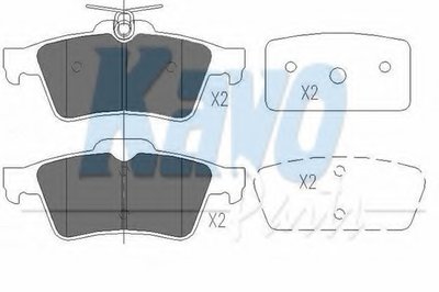 KBP6554 KAVO PARTS Комплект тормозных колодок, дисковый тормоз