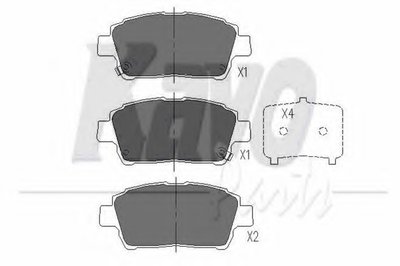 KBP9009 KAVO PARTS Комплект тормозных колодок, дисковый тормоз