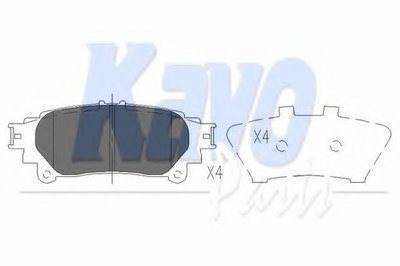 KBP9111 KAVO PARTS Комплект тормозных колодок, дисковый тормоз