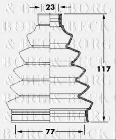 BCB6068 BORG & BECK Пыльник, приводной вал