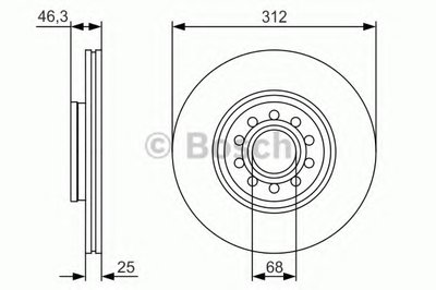 0986479S23 BOSCH Тормозной диск