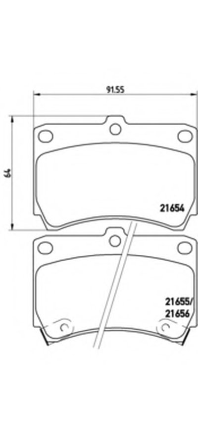 P49016 BREMBO Комплект тормозных колодок, дисковый тормоз