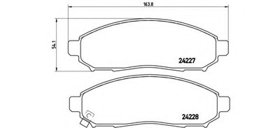 P56059 BREMBO Комплект тормозных колодок, дисковый тормоз