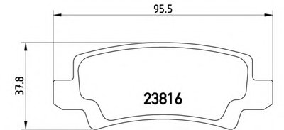 P83065 BREMBO Комплект тормозных колодок, дисковый тормоз