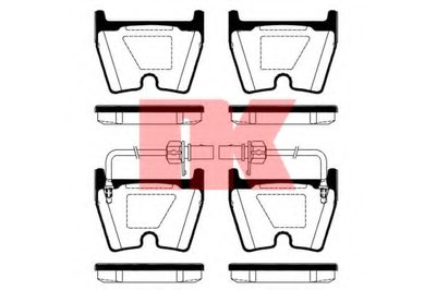 224785 NK Комплект тормозных колодок, дисковый тормоз