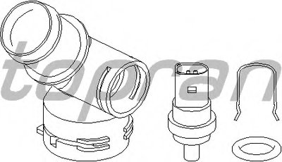 Фланец охлаждающей жидкости TOPRAN купить