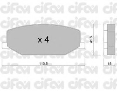 8220970 CIFAM Комплект тормозных колодок, дисковый тормоз