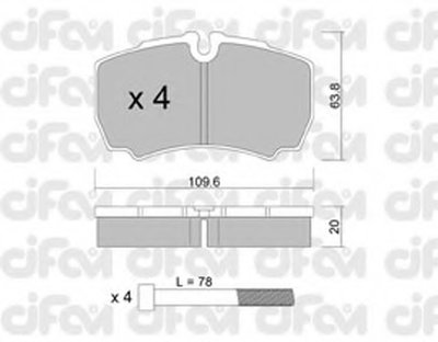 8226040 CIFAM Комплект тормозных колодок, дисковый тормоз