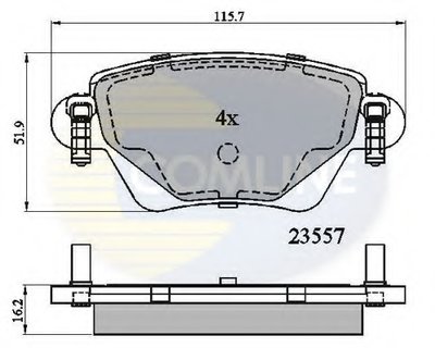 CBP01114 COMLINE Комплект тормозных колодок, дисковый тормоз