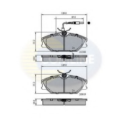 CBP1526 COMLINE Комплект тормозных колодок, дисковый тормоз