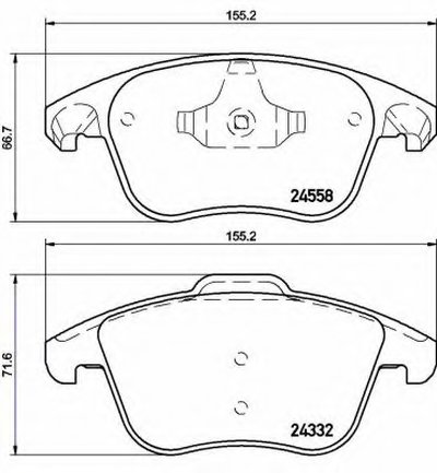 P61117 BREMBO Комплект тормозных колодок, дисковый тормоз