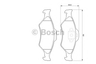 0986424645 BOSCH Комплект тормозных колодок, дисковый тормоз